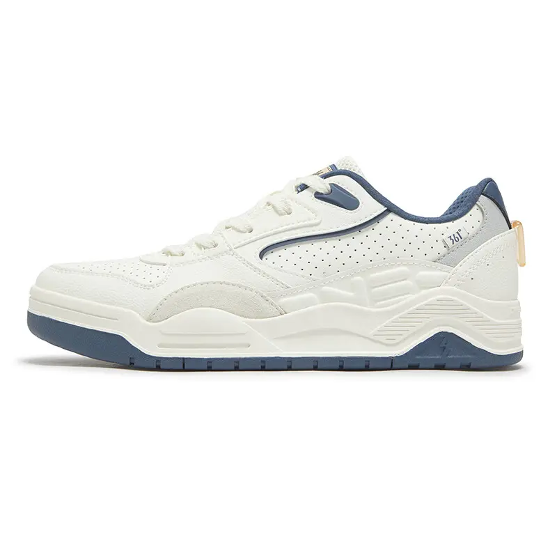 361° Lightweight Coverage Low Top Skateboard Shoes Men's Feather White Nostalgic Blue