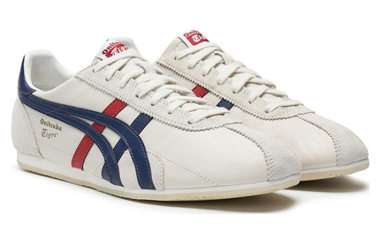 Onitsuka Tiger Runspark Cushioning, Slip Resistant, And Abrasion Resistant Low Top Running Shoes Unisex Silver White