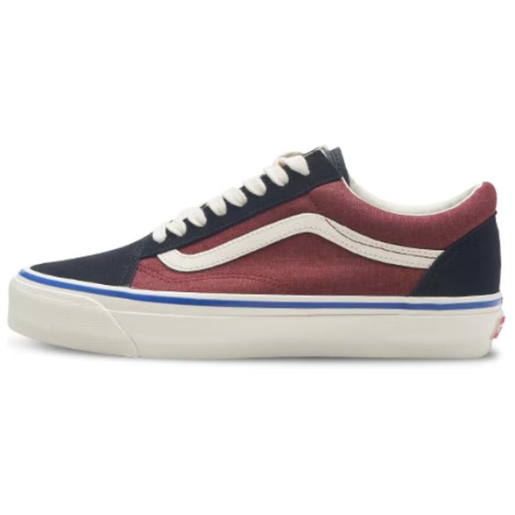 Vans Old Skool Anti-Slip Wear-Resistant Low-Top Skateboard Shoes Men's Red Black