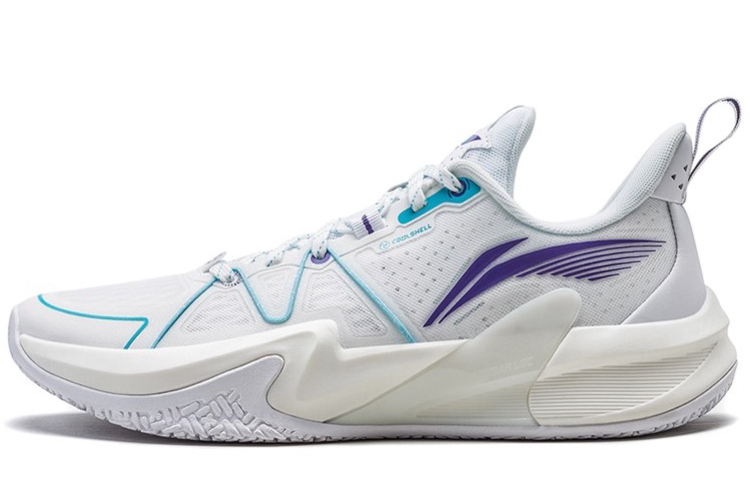 LiNing Speed Cushioning Anti-Slip And Wear-Resistant Rebound Low-Top Basketball Shoes Men's Purple Blue White купить в интернет-магазине Yoocart с быстрой доставкой по России.