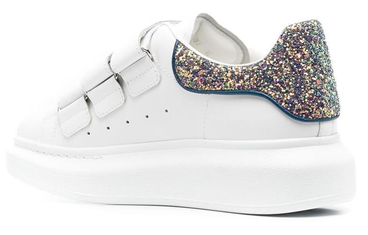 Alexander McQueen Oversized Triple Strap Sneaker 'White Glittered' Women's купить в интернет-магазине Yoocart с быстрой доставкой по России.