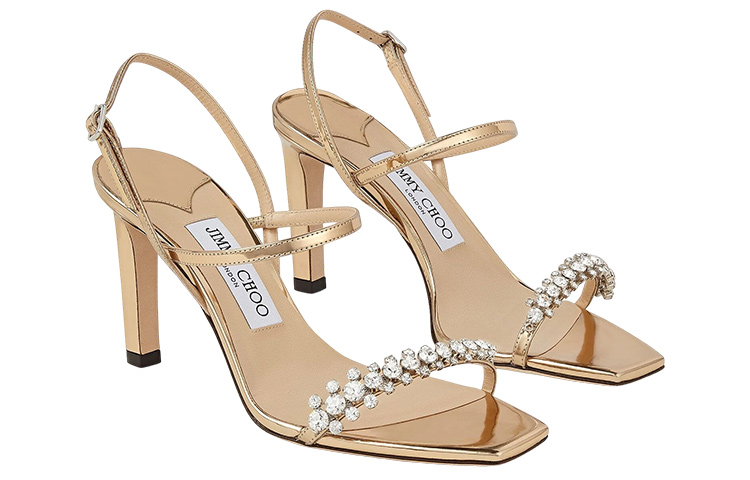 Jimmy Choo Meira 85mm Crystal-embellished Sandals