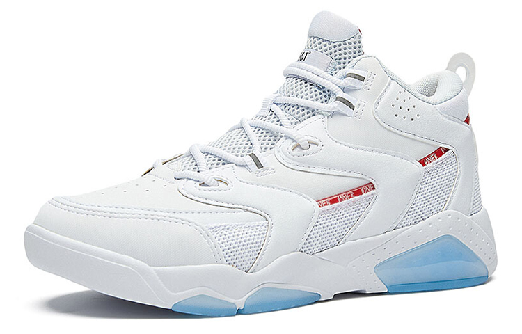 361° Cushioning Anti-Slip And Wear-Resistant Mid-Top Basketball Shoes Women's White Red купить в интернет-магазине Yoocart с быстрой доставкой по России.