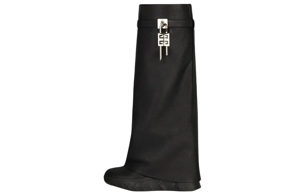 Givenchy Shark Lock Knee high Boots Women's Black