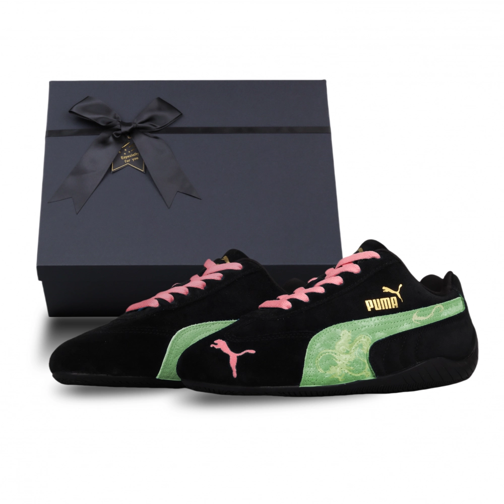 PUMA Speedcat Collection Low Top Casual Shoes Unisex Black Mugwort Green
