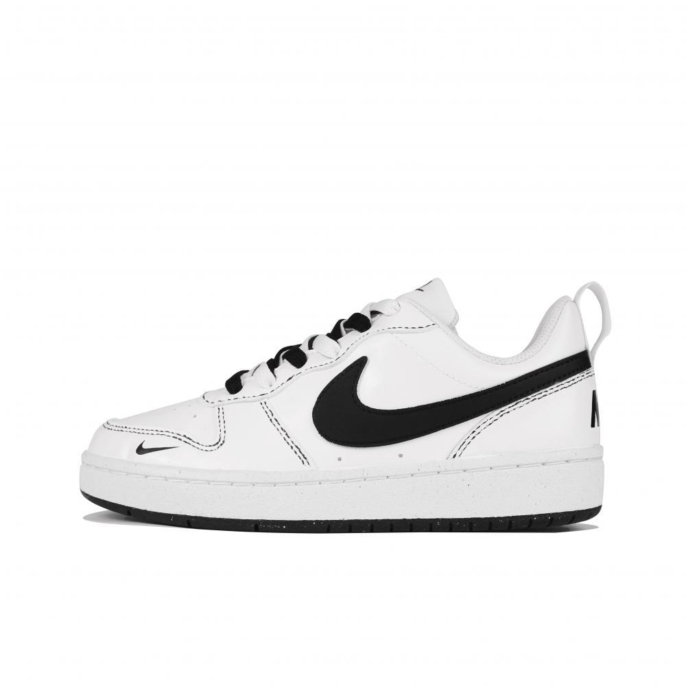 Nike Court Borough 2 Low-Top Skateboard Shoes GS Black White