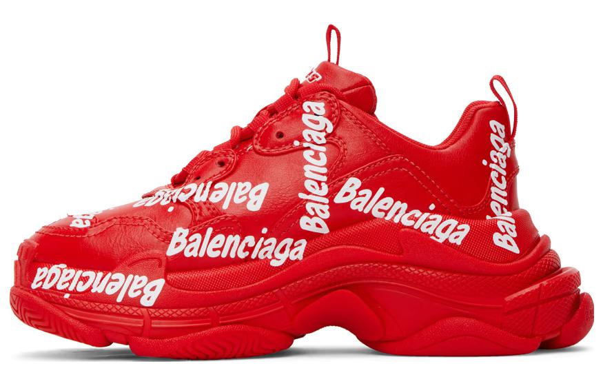 Balenciaga Triple S 'Logotype Red' Women's