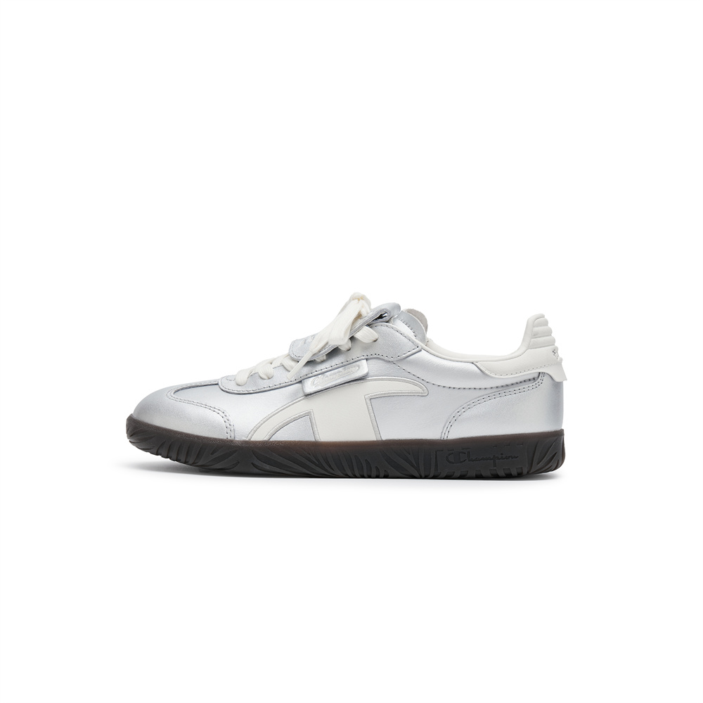 Champion Champ T Trainer T Head Army Trainers Low Top Skateboard Shoes Women's Silver