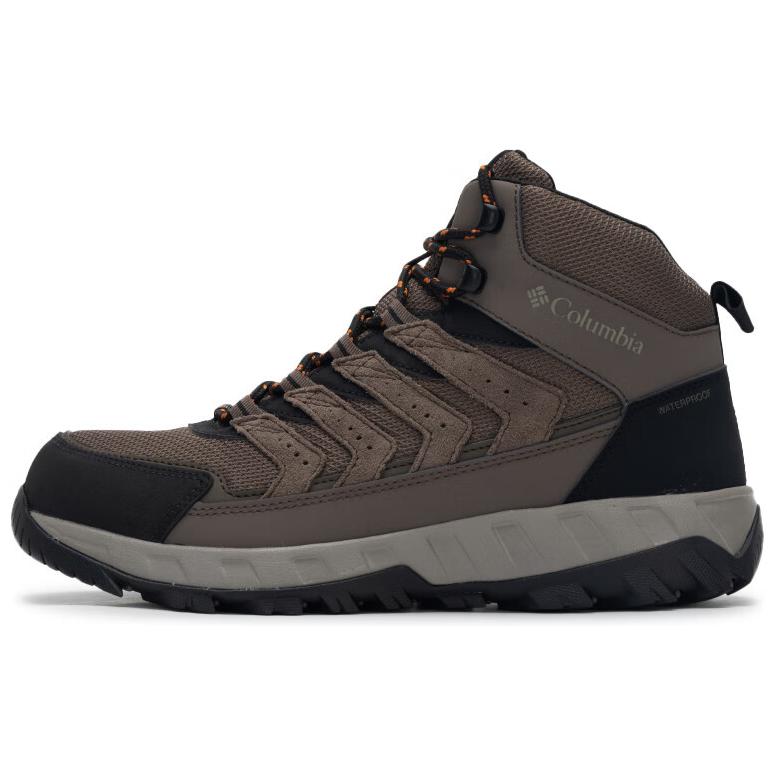 Columbia Sportswear Anti-Slip Wear-Resistant Mid-Top Trekking Shoes Hiking Shoes Men's Brown