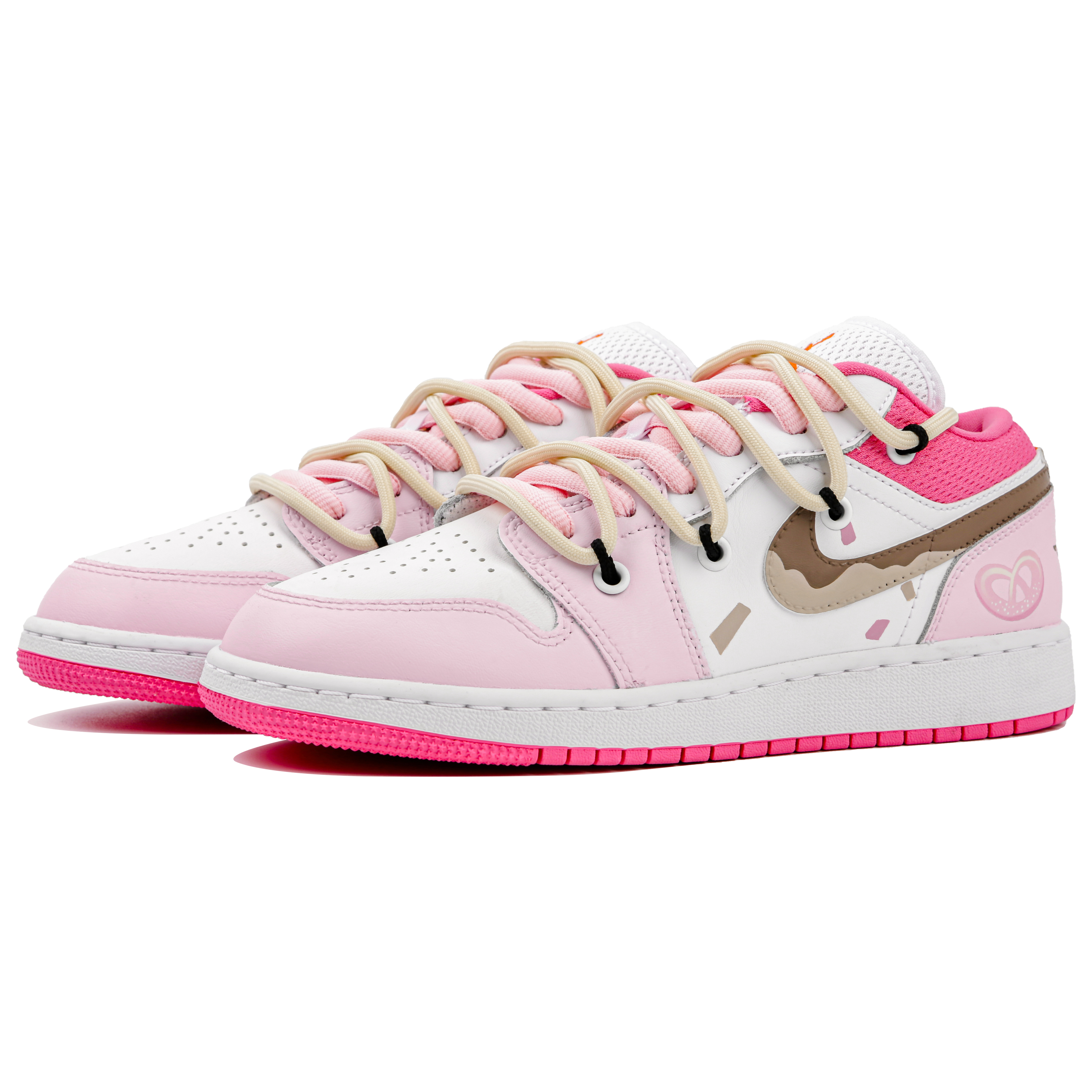 Jordan Air Jordan 1 Low-Top Skateboard Shoes Women's White Pink купить в интернет-магазине Yoocart с быстрой доставкой по России.