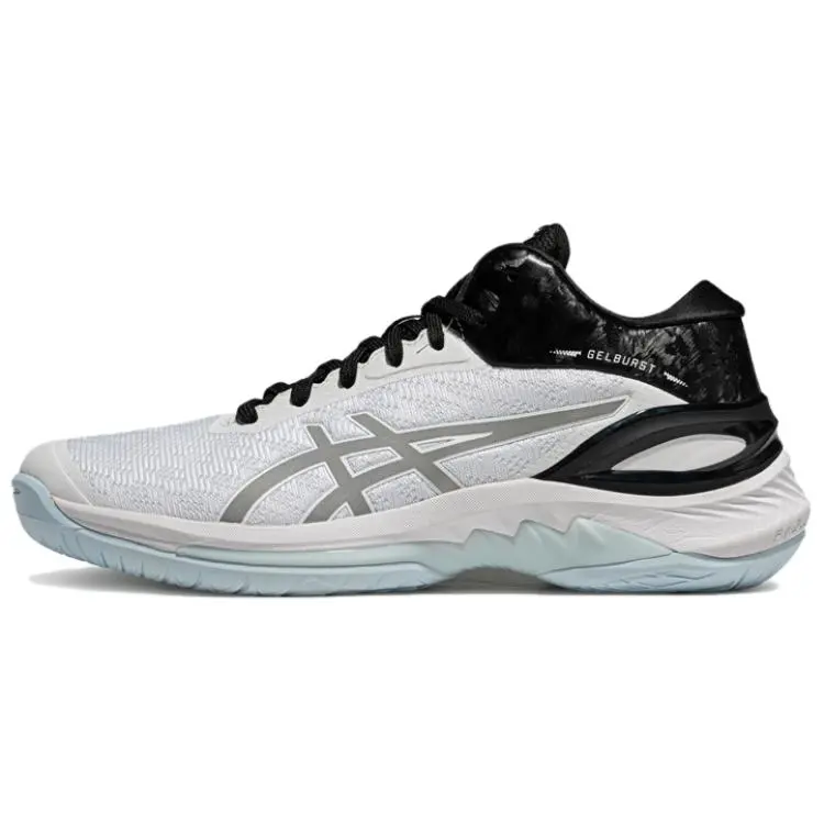 Asics GELHOOP Shock Absorbers Slip Resistant Abrasion Resistant Mid top Basketball Shoes Men's White Silver