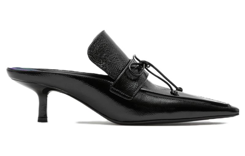 Burberry Bow Kitten-heel Mules