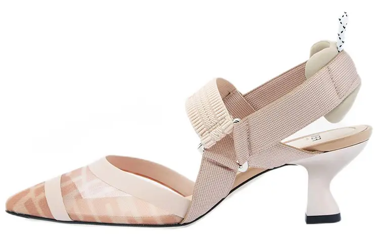 FENDI Slingback Pointed Toe Pumps