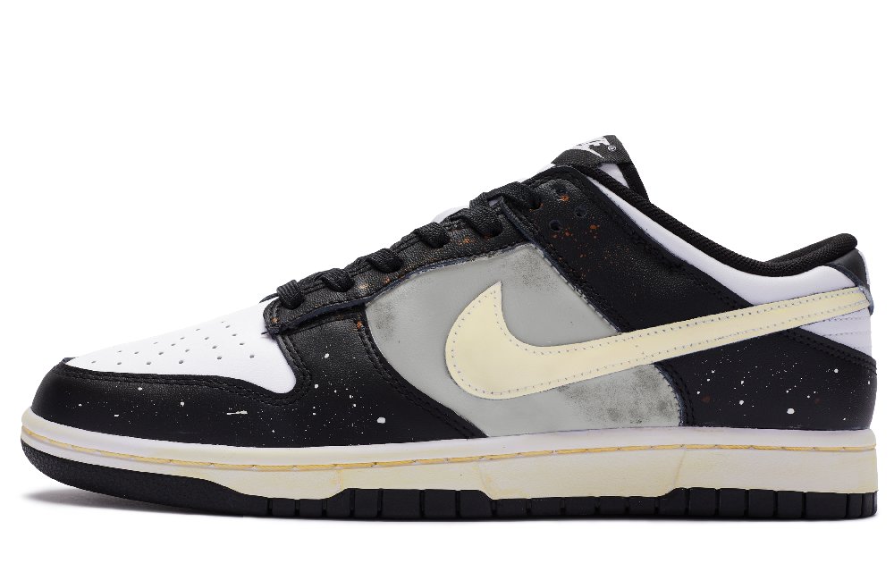 Nike Dunk Low Top Skateboard Shoes Unisex Black White Gray