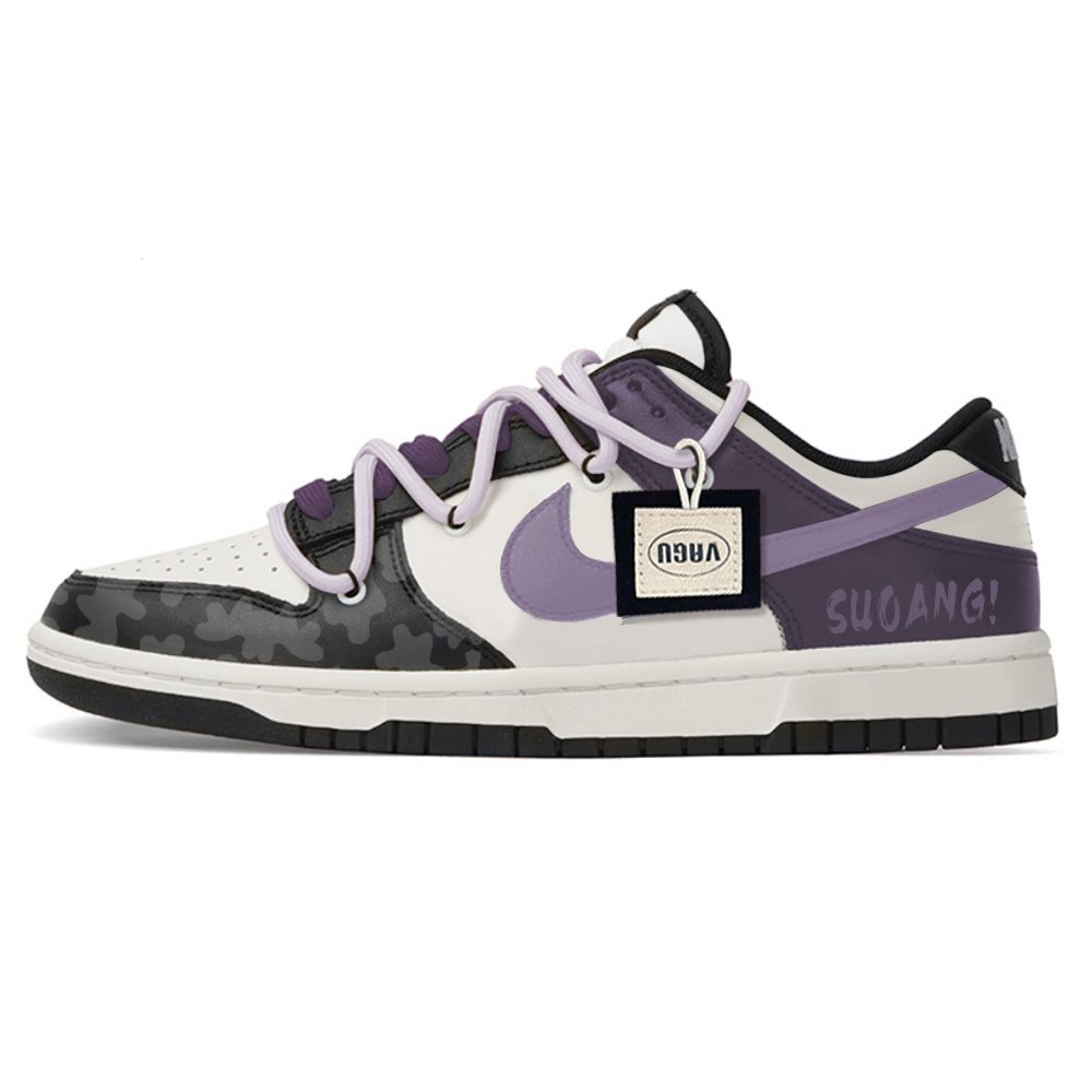 Nike Dunk Wear-Resistant Slip-Resistant Low-Top Skateboard Shoes Unisex Dark Purple