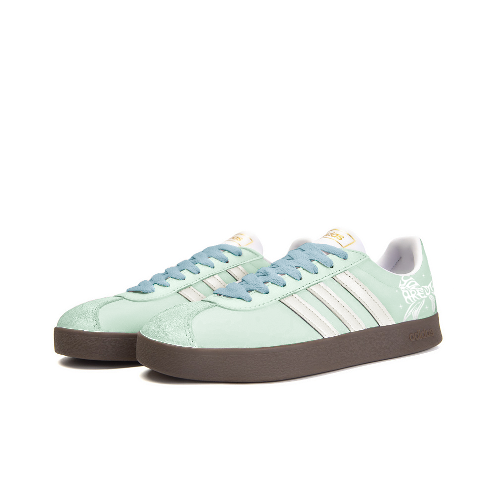 Adidas Neo VL Court 2.0 Abrasion Resistant Low Top Skateboard Shoes Unisex Green White