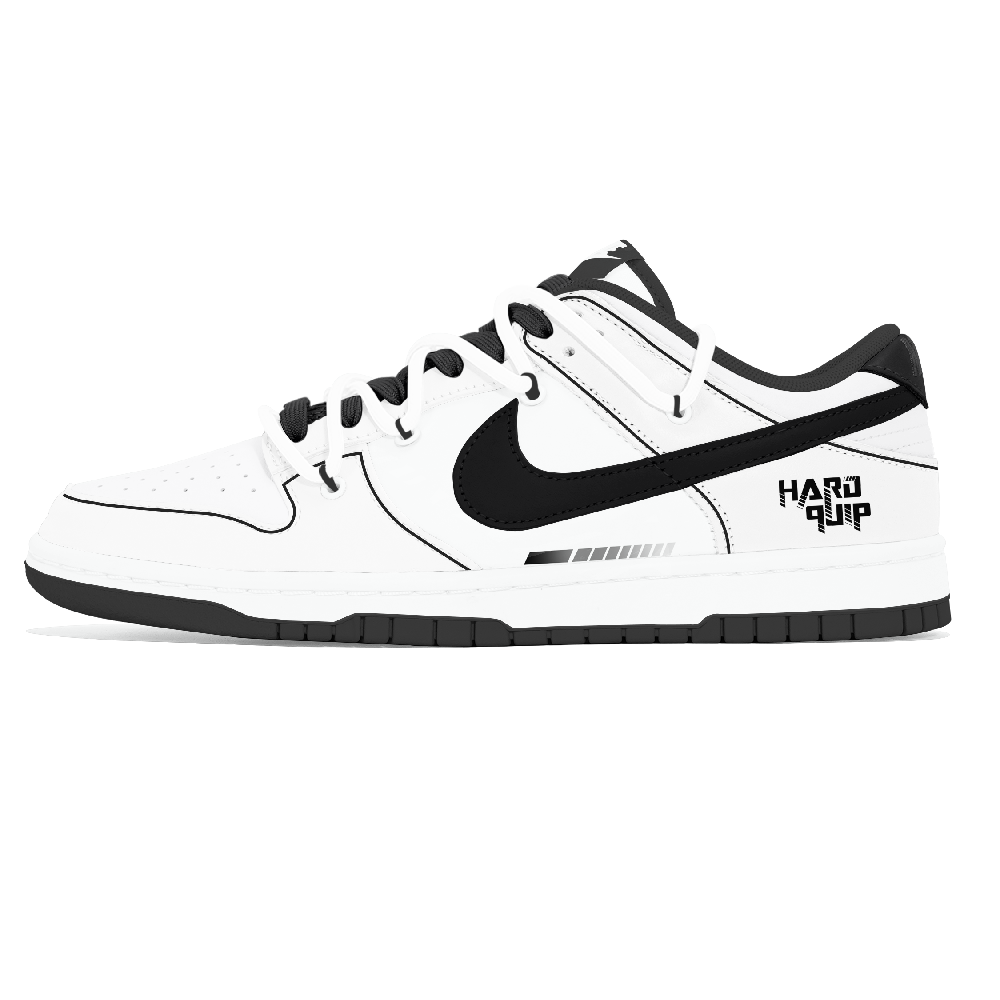 Nike Dunk Abrasion Resistant Low Top Skateboard Shoes Men's Black White