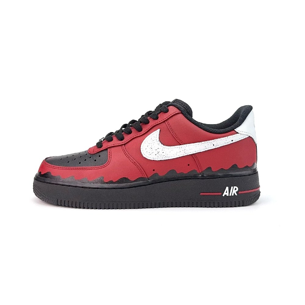 Nike Air Force 1 Red Shadow Cool And Trendy Anti Slip Wear Resistant Low Top Skateboard Shoes Unisex Black Red