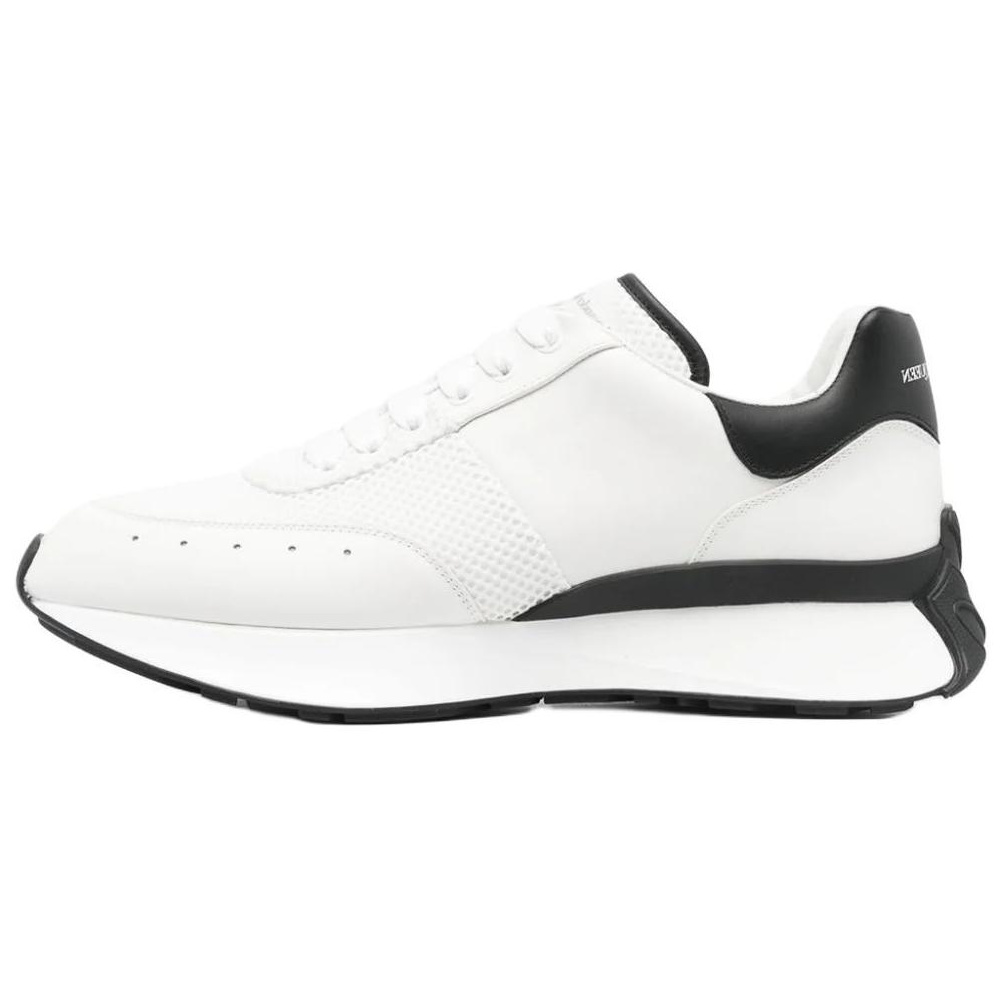 Alexander McQueen Logo Printed Mesh Lace Up Sneakers