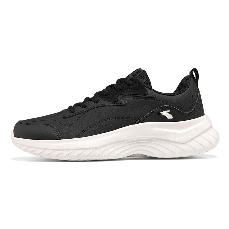 361° Wear-Resistant Low-Top Running Shoes Men's Black White