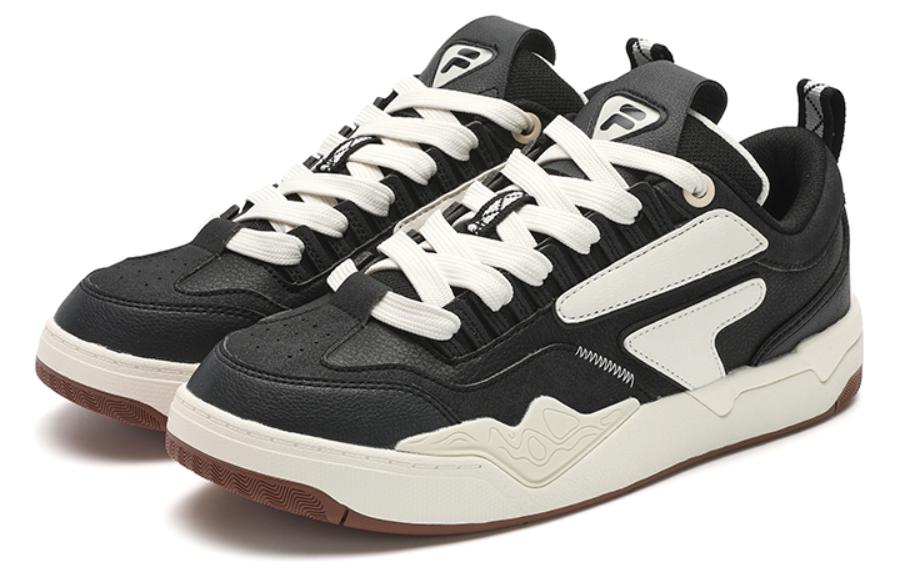 FILA FUSION Nollie Wear-Resistant Quick-Drying Impact-Resistant Low-Top Skateboard Shoes Men's Black