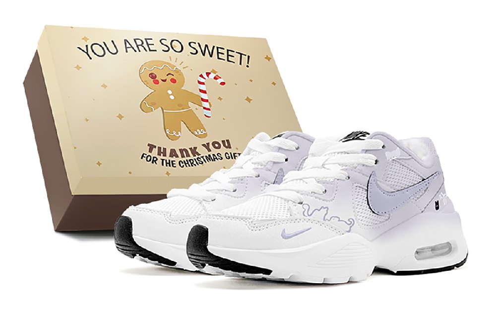 Nike Air Max Fusion Double Festival Greeting, Pink And Purple Kitten Low Top Casual Shoes Women's Purple White