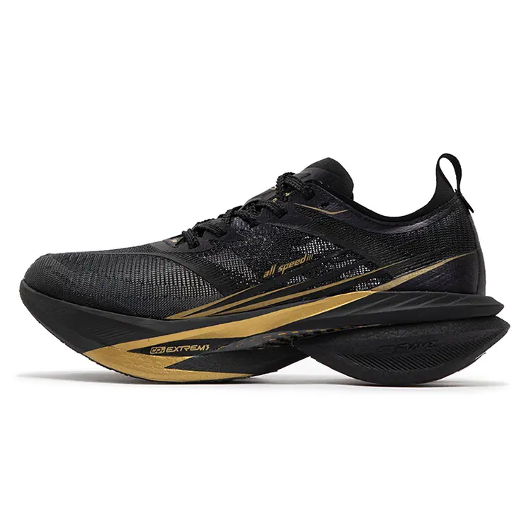 361° Flying Dragon 2.0 Cushioned Wear-Resistant Breathable Low-Top Running Shoes Unisex Obsidian Black