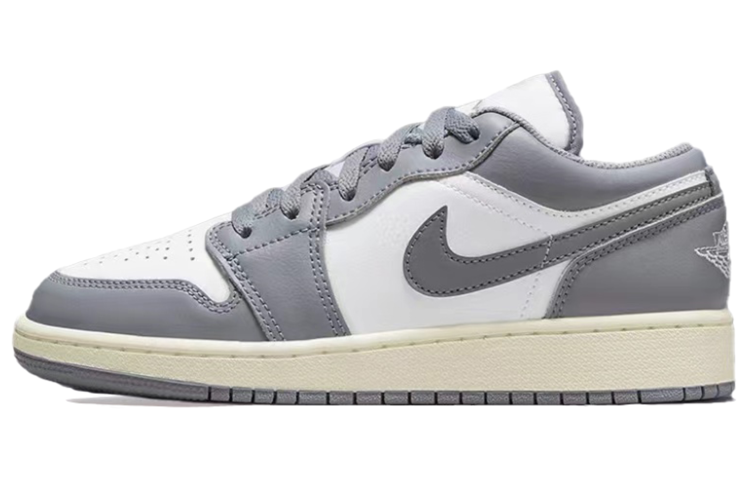 Jordan Air Jordan 1 Cushioning Anti-Slip And Wear-Resistant Mid-Top Vintage Basketball Shoes GS Beige Gray купить в интернет-магазине Yoocart с быстрой доставкой по России.