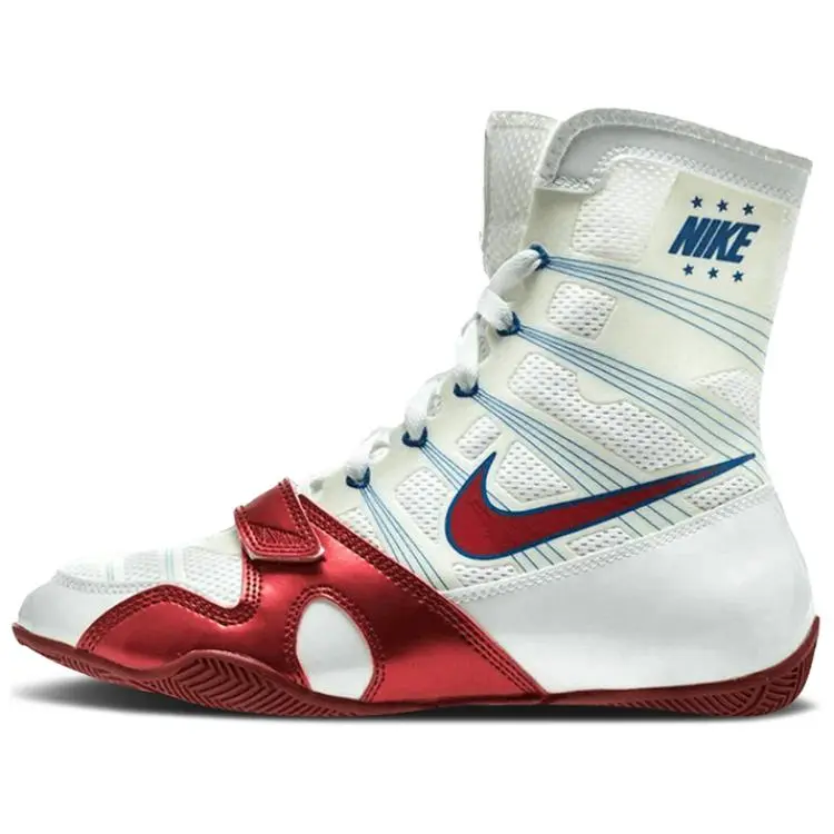 Nike HyperKO Slip Resistant Abrasion Resistant High top Training Shoes Men's White Red