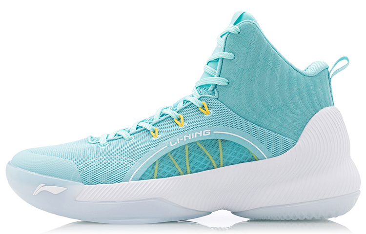 LiNing YuShuai TD Slip Resistant Abrasion Resistant Mid top Basketball Shoes Men's Pure Blue