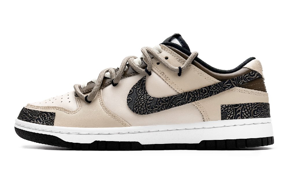 Nike Dunk Dunhuang Dream Anti-Slip And Wear-Resistant Lightweight Low-Top Skateboard Shoes Unisex Yellow Brown