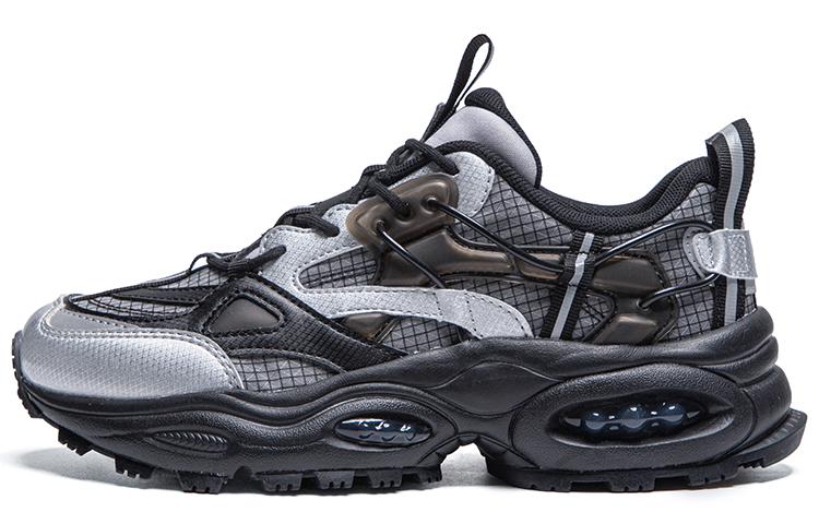Kappa Cushioning Low-Top Chunky Sneakers Unisex Black Silver