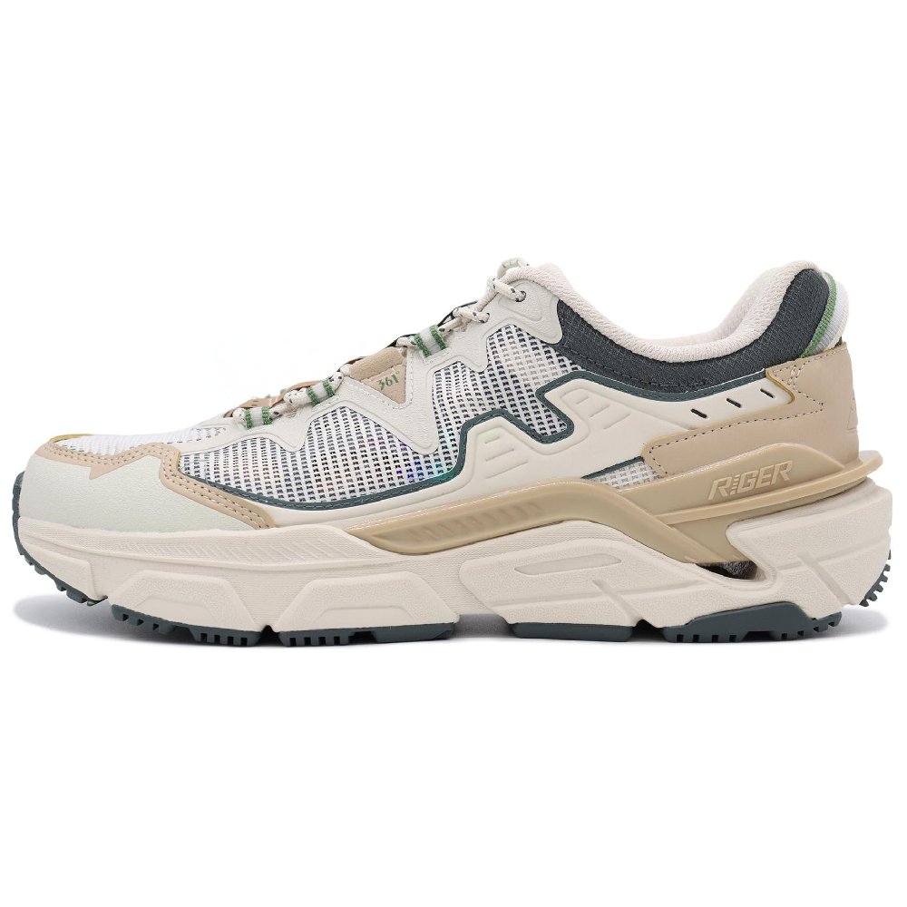 361° Wear-Resistant Low-Top Casual Shoes Men's Beige Gray