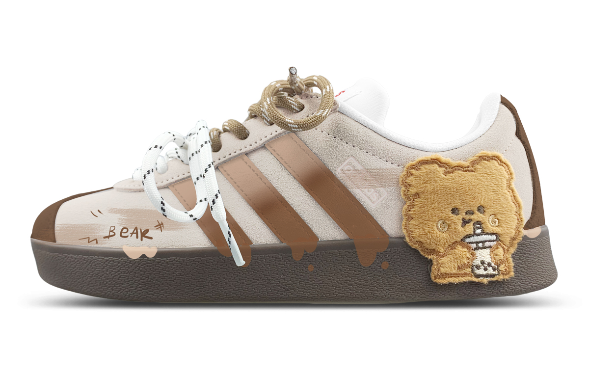 Adidas VL COURT 2.0 Low top Skateboard Shoes Unisex White Brown