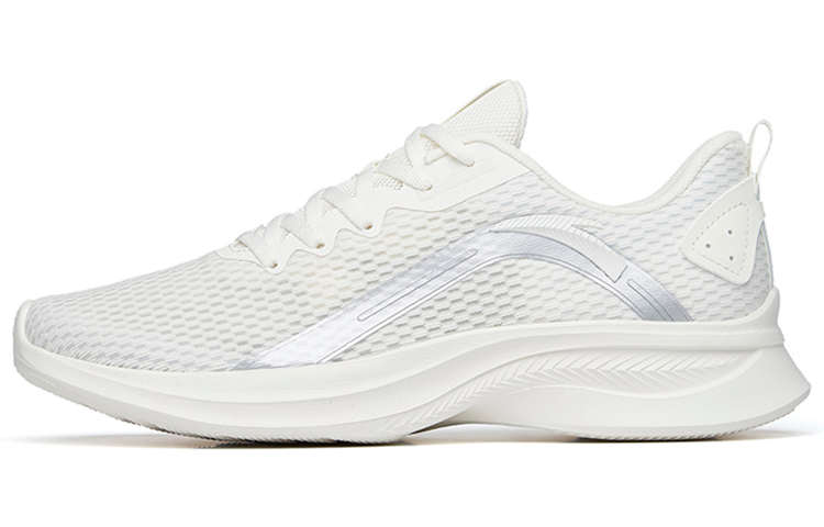 Anta Cushioned Anti-Slip And Wear-Resistant Lightweight Low-Top Running Shoes Men's Ivory White