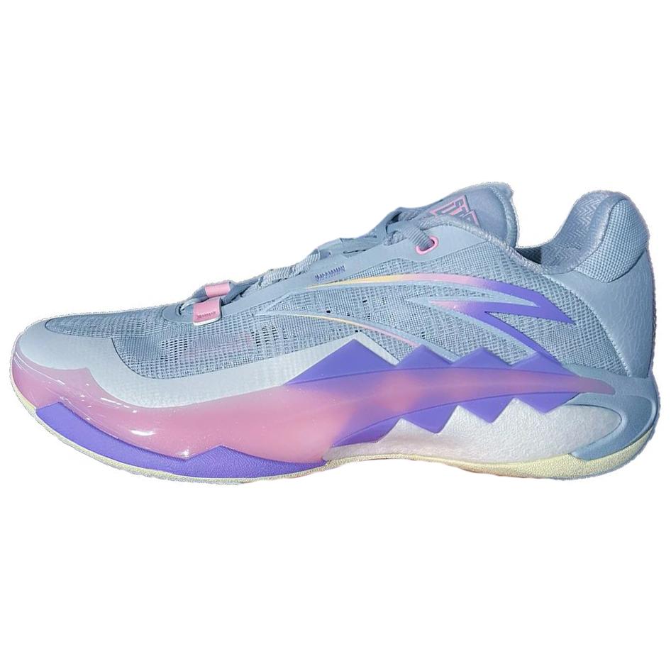 Anta Proud Cushioning Wear-Resistant Low-Top Basketball Shoes Men's Gray Purple