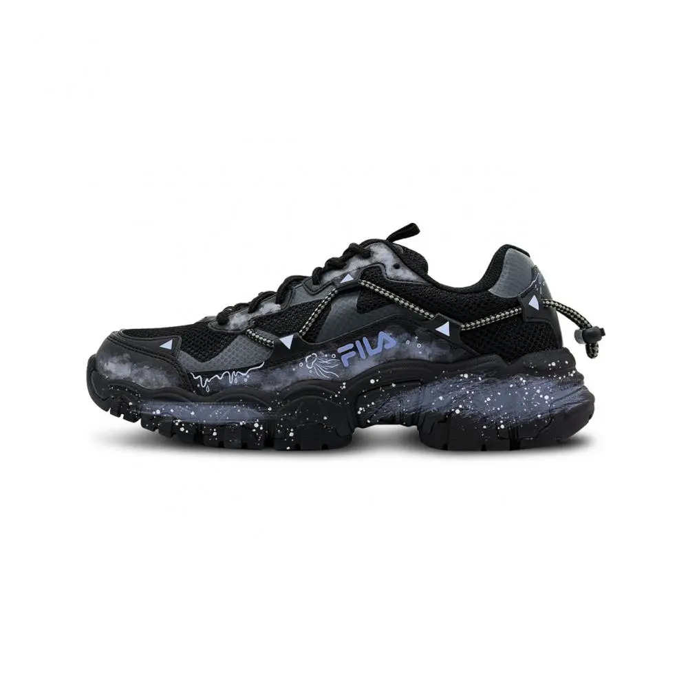 FILA FLUID V2 Coral Cat Cushioning, Wear Resistant Low Top Casual Shoes Unisex Black