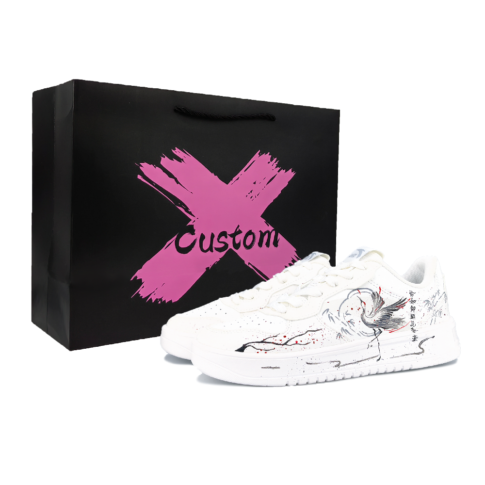 Anta Relaxed Slip Resistant Shock Absorbers With Abrasion Resistant Properties Low top Skateboard Shoes Men's White