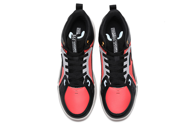 361° Mid Top Skateboard Shoes Men's Red Black
