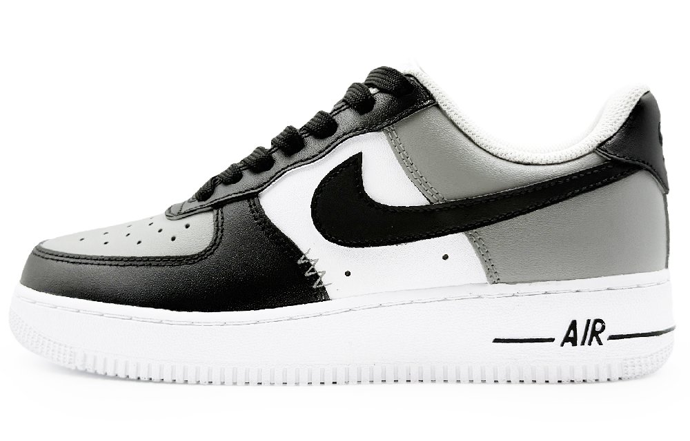 Nike Air Force 1 07 Abrasion Resistant Low Top Skateboard Shoes Men's Black White Gray
