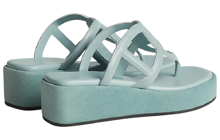 HERMES Flip Flops Women's Sea Green
