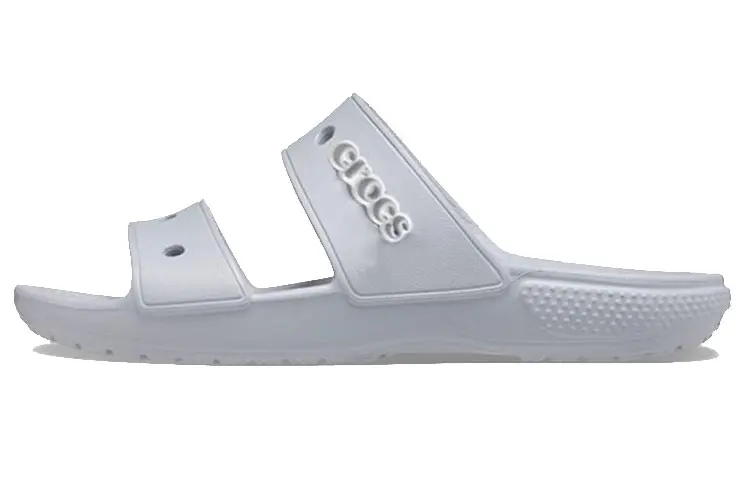 Crocs Classic Double Band Slide Sandals Light Grey