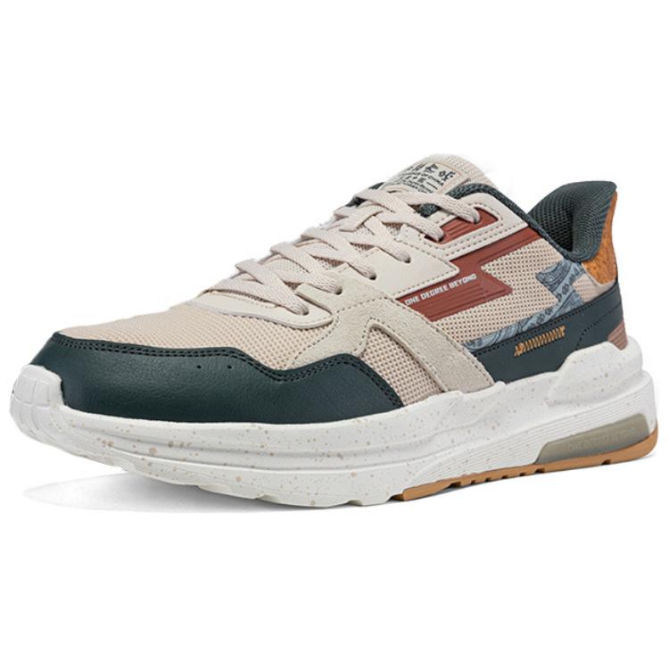 361° Cushioned Slip-Resistant Low-Top Casual Shoes Men's Beige Green
