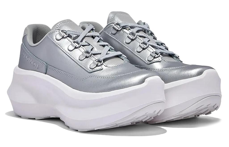 SALOMON SR811 Leather Platform Comme Des Garcons Silver