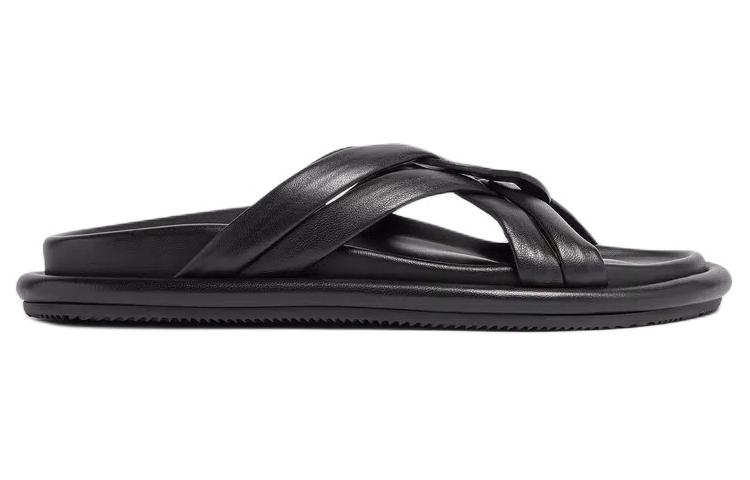 Moncler Bell Crossover-strap Leather Slides купить в интернет-магазине Yoocart с быстрой доставкой по России.