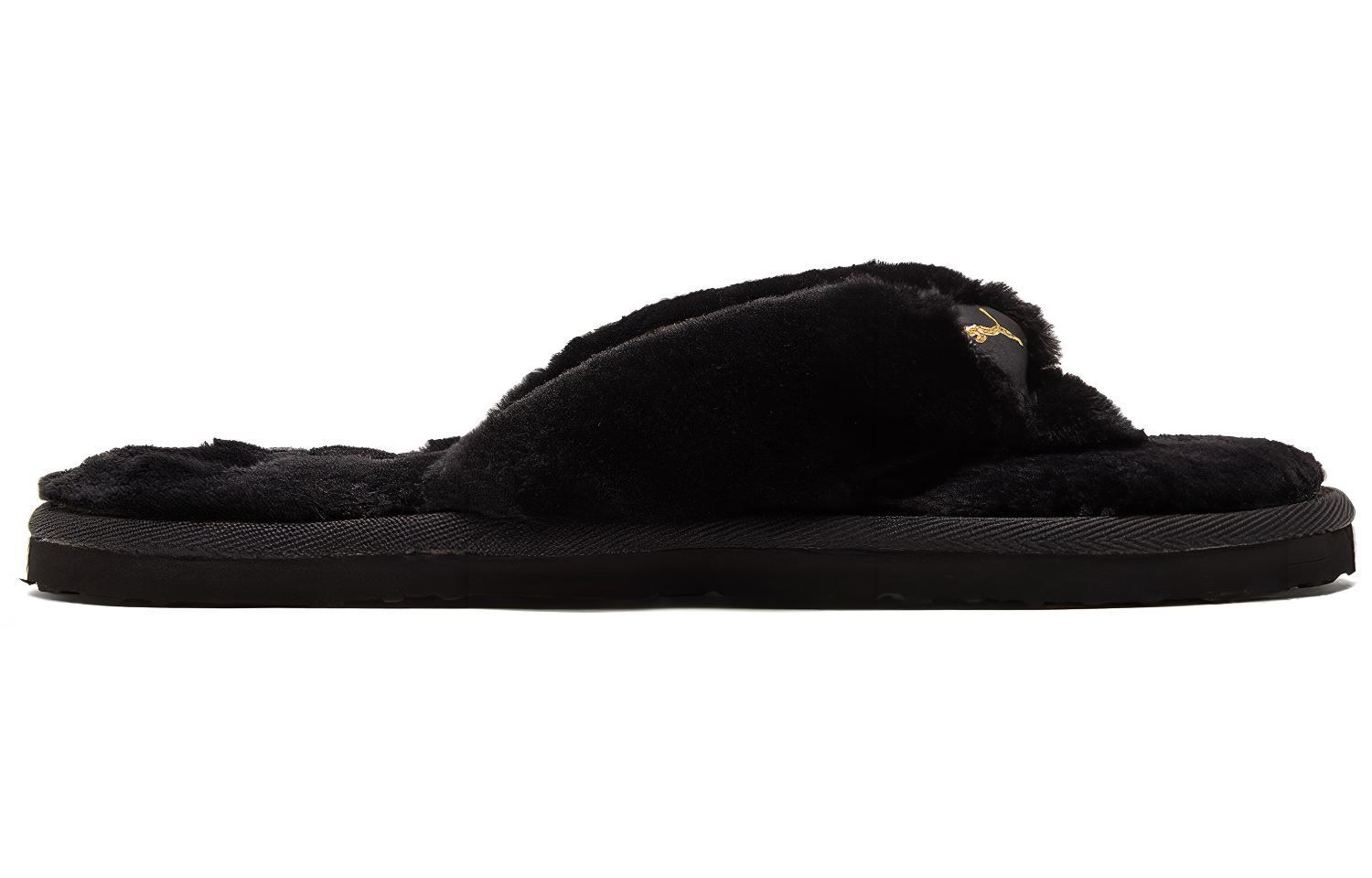 PUMA Fluff Flip Slide 'Black Team Gold' Women's