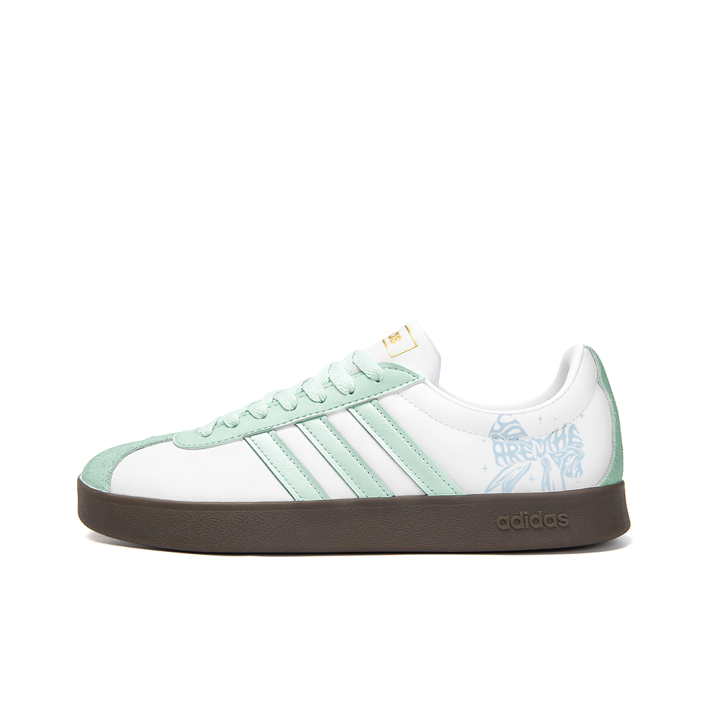 Adidas Neo VL Court 2.0 Abrasion Resistant Slip Resistant Low Top Skateboard Shoes Unisex Green White