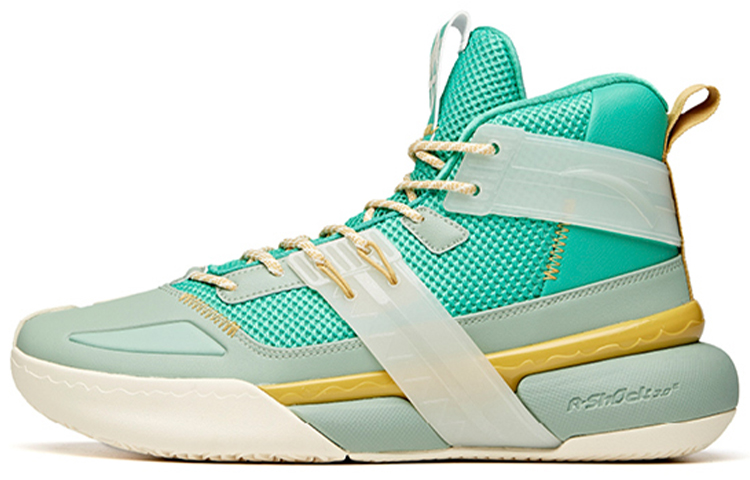 Anta Crazy 4 High-Top Performance Basketball Shoes Men's Green Yellow