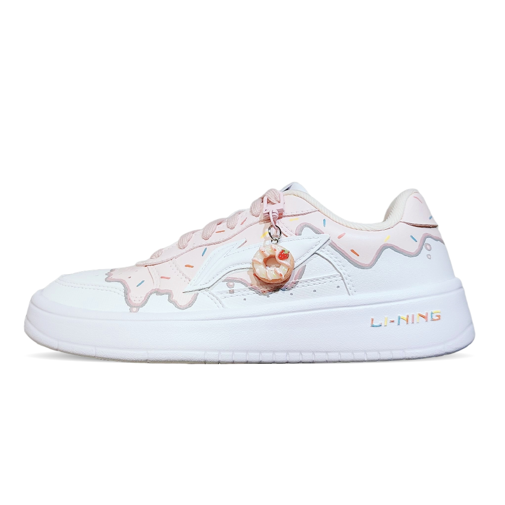 LiNing Pontoon Boats Lightweight And Breathable Low Top Skateboard Shoes Women's Pink