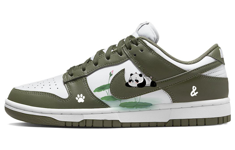 Nike Dunk Skateboard Shoes Women's Low-Top Green White